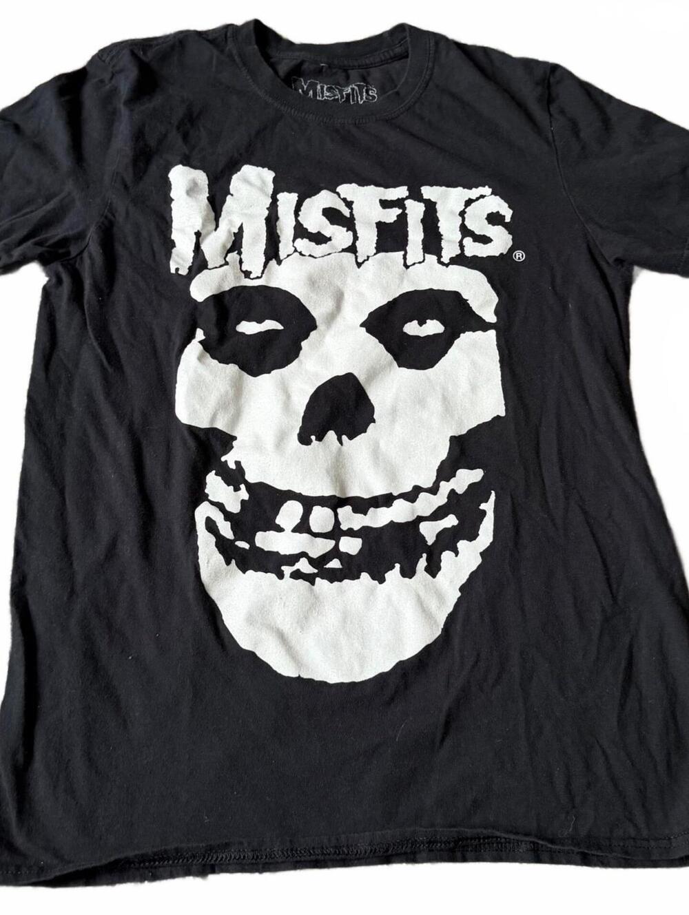 Misfits Black Skull Graphic Band T-Shirt Size Medium Punk Rock Goth Tee